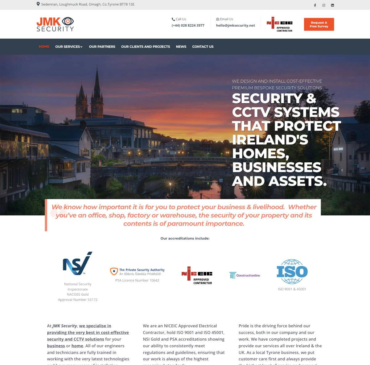 Thumbnail image of JMK Security Website