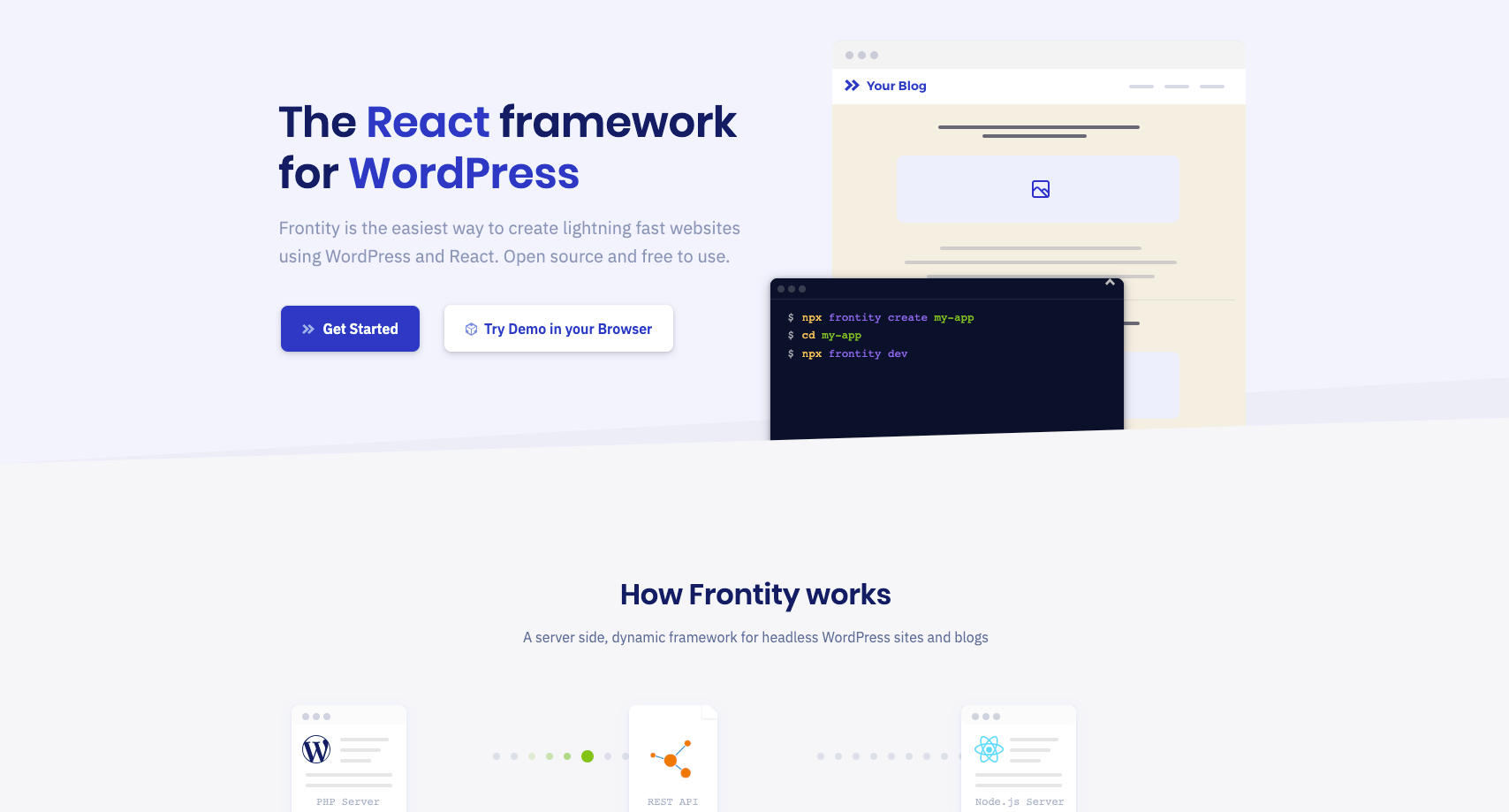 Blog post thumbnail for How to build a headless WordPress website with Frontity/ReactJS — Pt. 1